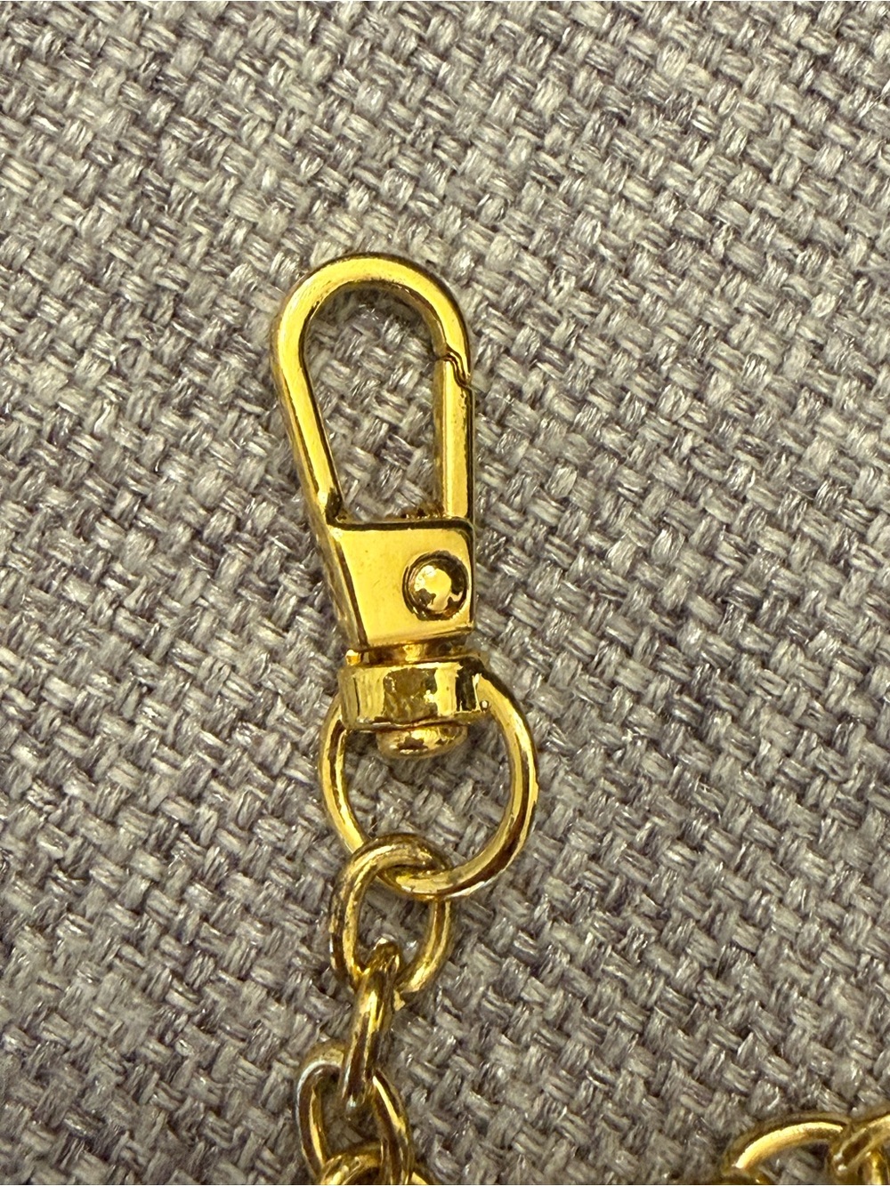 Gold Bag Charm Chain with 'H' Monogram, Dog, Horse & Padlock Charms - Picture 6 of 6